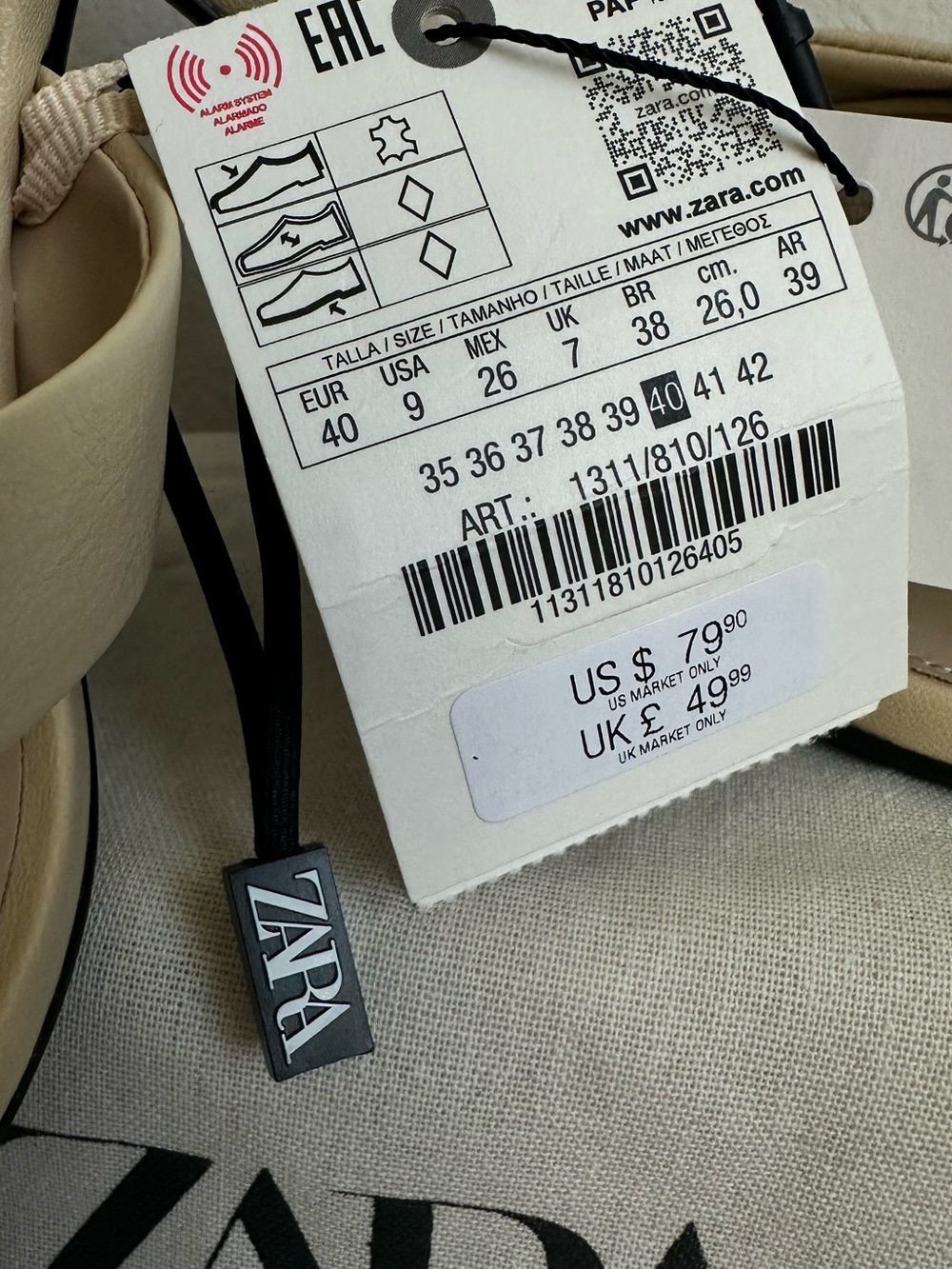 ZARA Leather Knot Mules Heels - Picture 5 of 8